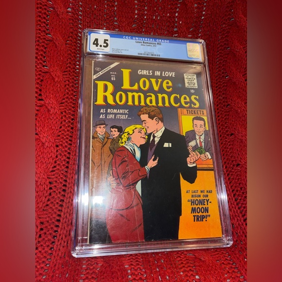 LOVE ROMANCES #65 CGC 4.5 Atlas Comics 1957 Unpressed 10 Cent Cover - Picture 1 of 4